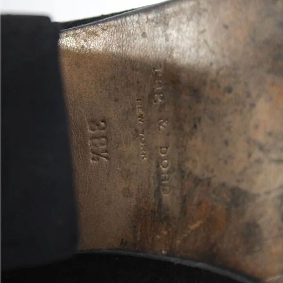 RAG‎ & BONE Devon Waxed Chelsea Ankle Pull On Boots Suede Size 8.5 - Picture 5 of 7